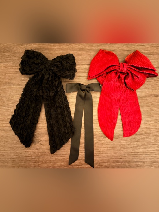 wild fable Accessories - Black and Red Decorative Hair Bows - Women's Accessories